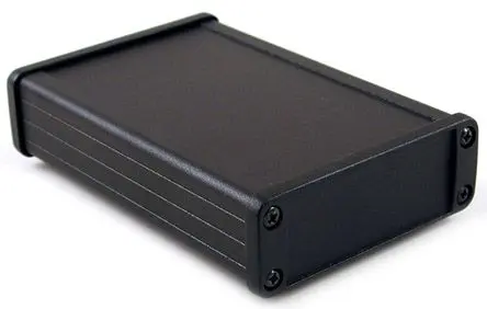 Produktfoto 1 von Hammond; Gehäuse; Aluminium; Schwarz IP65 Breite 131.2 mm Höhe 31.4 mm Länge 87 mm