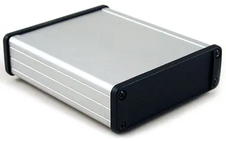 Produktfoto 1 von Hammond; Gehäuse; Aluminium; Silber IP65 Breite 107 mm Höhe 34.9 mm Länge 131.15 mm