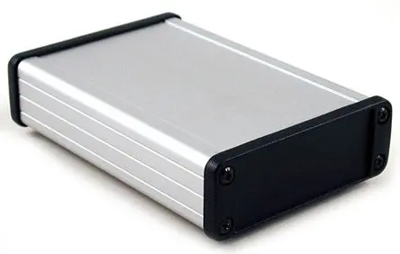 Produktfoto 1 von Hammond; Gehäuse; Aluminium; Silber IP65 Breite 131.2 mm Höhe 31.4 mm Länge 87 mm