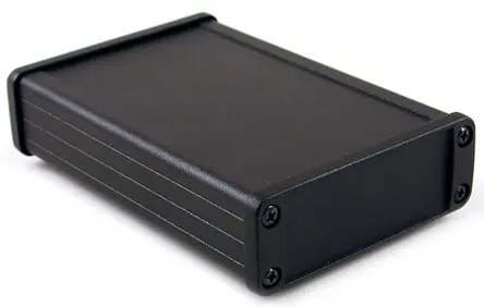 Produktfoto 1 von Hammond; Gehäuse; Aluminium; Schwarz IP54 Breite 171.2 mm Höhe 31.4 mm Länge 87 mm