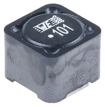 Produktfoto 1 von Wurth Elektronik WE-PD Drosselspule mit Abschirmung, 100 μH 2.5 A AEC-Q200 mit Ferrit-Kern, 1210 Gehäuse ±20 %