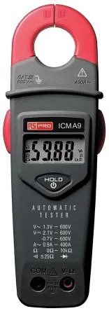 Produktfoto 1 von RS PRO ICMA9 Stromzange AC Strommesszange 400 A CAT III, CAT 600 V ac, 600 V dc, 2 kΩ, DKD/DAkkS-kalibriert