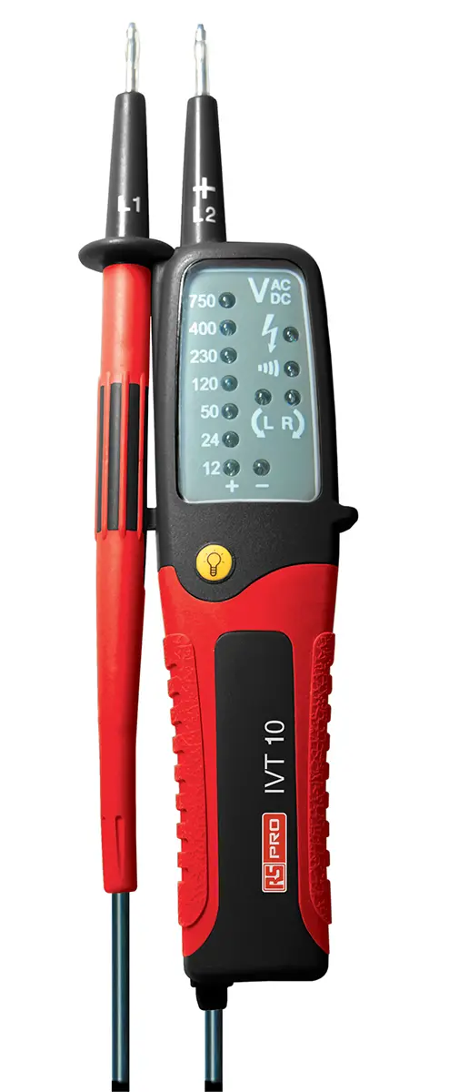 Produktfoto 1 von RS PRO Spannungsprüfer mit Durchgangsprüfung, CAT III 750 V, CAT IV 600 V, ISO-kalibriert
