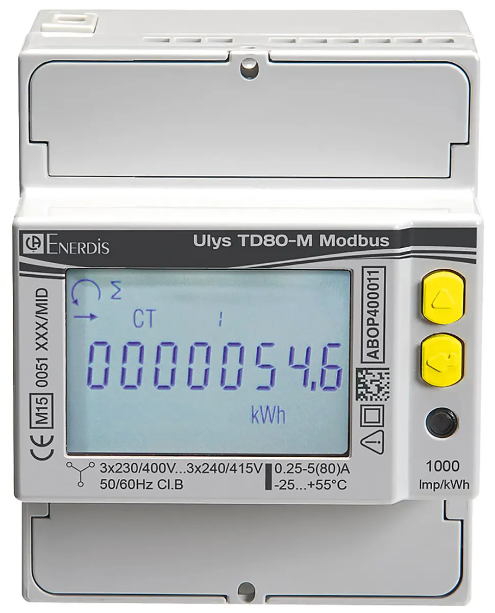 Produktfoto 1 von Chauvin Arnoux Energy ULYS Energiemessgerät LCD 90 mm x 72 mm Digital, 8-stellig / 3-phasig 2 Ausg. 1 Eing.