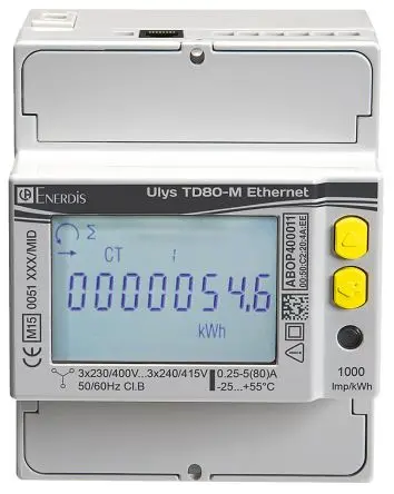 Produktfoto 1 von Chauvin Arnoux Energy ULYS Energiemessgerät LCD 90 mm x 72 mm Digital, 8-stellig / 3-phasig Impulsausgang