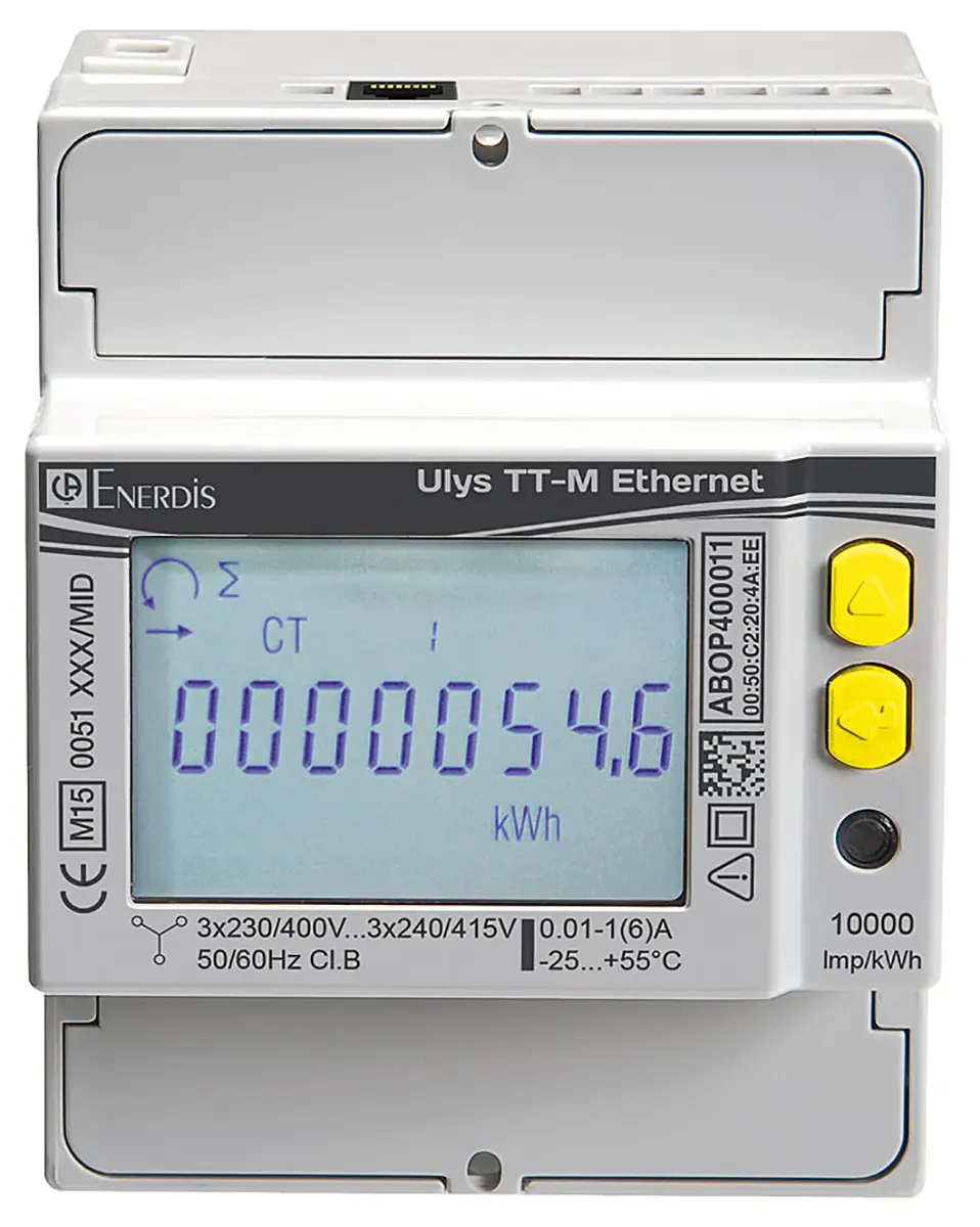 Produktfoto 1 von Chauvin Arnoux Energy ULYS Energiemessgerät LCD 90 mm x 72 mm Digital, 8-stellig / 3-phasig 1 Eing. Impulsausgang