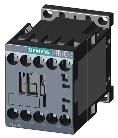 Produktfoto 1 von Siemens 3RT2 Schütz 230V ac-Spule, 3-polig, 690V ac / 12 A 220V 5.5 kW 3 Schließer Motorsteuerung 1-Hilfskontakte
