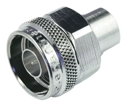 Produktfoto 1 von Telegärtner HF Adapter, 50 Ω, Gerade, 1.6GHz Stecker Stecker, Koaxial Nennspannung