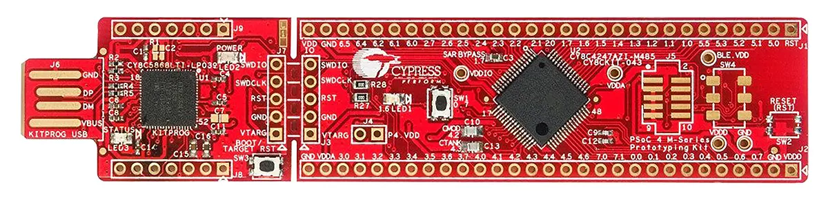 Produktfoto 1 von Infineon PSoC, Entwicklungsboard Evaluierungskit PSoC CY8C4247AZI-M485