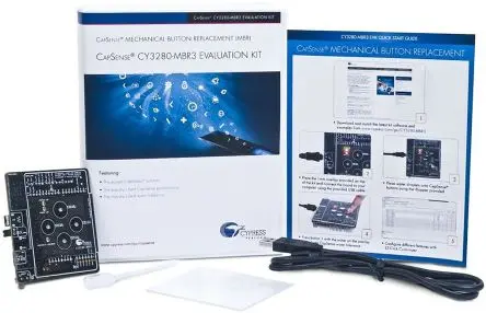 Produktfoto 1 von Infineon Entwicklungstool HMI CapSense MBR3 Taste Evaluierungskit