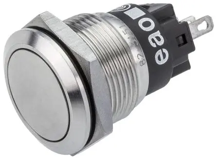Produktfoto 1 von EAO 82 Druckschalter Tastend Panel Ø 19 mm, 1-poliger Umschalter / 3A 240 V dc 240 V ac, IP65, IP67
