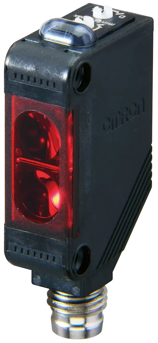 Produktfoto 1 von Omron E3ZR Kubisch Optischer Sensor, Reflektierend, Bereich 4 m, PNP Ausgang, 4-poliger M8-Steckverbinder
