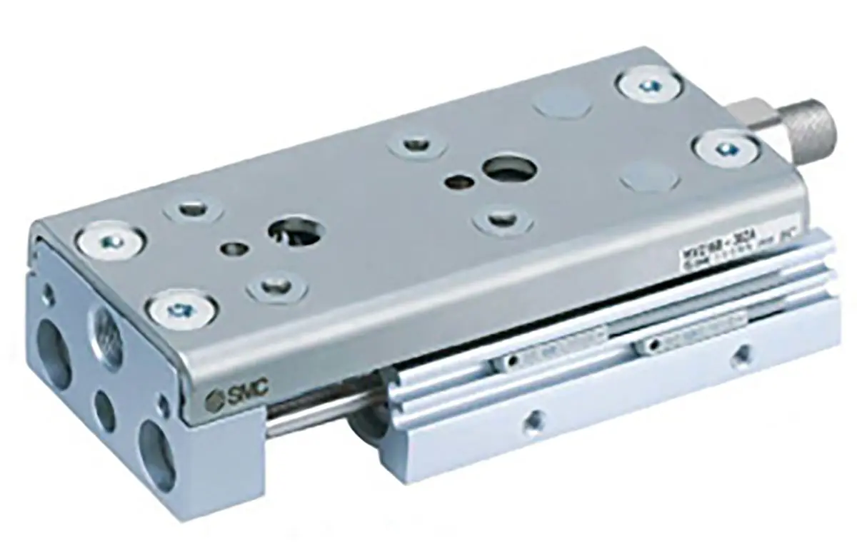 Produktfoto 1 von SMC MXQB M5 x 0,8 Pneumatik-Führungszylinder doppeltwirkend, Bohrung Ø 12mm / Hub 20mm bis 0,7 MPa