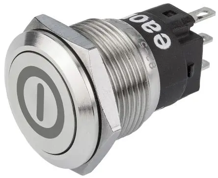 Produktfoto 1 von EAO 82 Druckschalter Tastend Panel Ø 19 mm, 1-poliger Umschalter / 3A 240 V dc 240 V ac, IP65, IP67