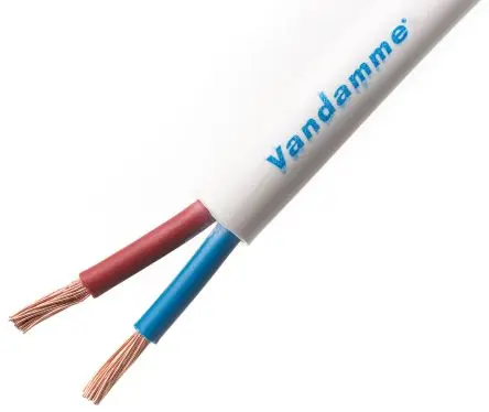 Van Damme Audiokabel 2-adrig, L. 100 m Weiß