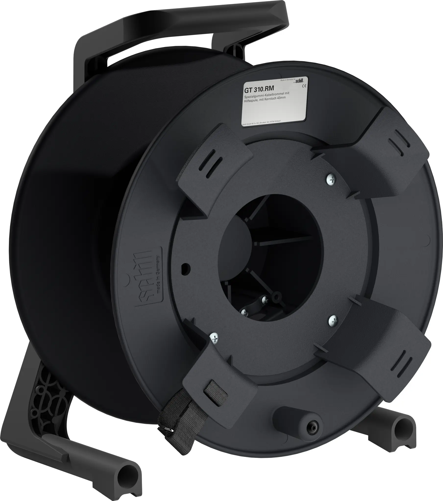 Produktfoto 1 von RS PRO VDGT Leere Kabelrolle Leere Kabelrolle 12 mm 30 m max., 367 mm 310 mm Gummi