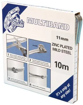 Produktfoto 1 von Jubilee Weichstahl Schlauchschellen-Banderolen, 1 Stück 9.5 mm 25 mm