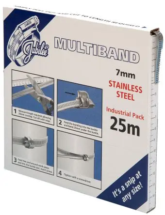 Produktfoto 1 von Jubilee Edelstahl Schlauchschellen-Banderolen, 1 Stück 9.5 mm 25 mm