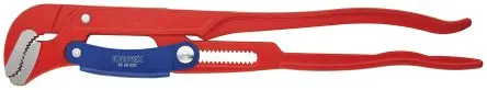 Produktfoto 1 von Knipex VDE 1000V zugelassen Schraubenschlüssel Rohrzange, Metall Griff, Backenweite 70 mm, / Länge 560mm