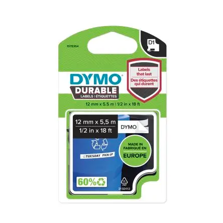 Produktfoto 1 von Dymo Beschriftungsband Schwarz für Dymo 450 DUO, Dymo PnP, Dymo 360, Dymo 500TS, Dymo 280, Dymo 420P, Dymo 210D, Dymo