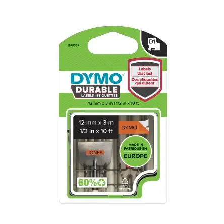 Produktfoto 1 von DYMO Rhino Beschriftungsband Schwarz für Dymo 160, Dymo 210D, Dymo 280, Dymo 360, Dymo 420P, Dymo 450 DUO, Dymo 500TS,