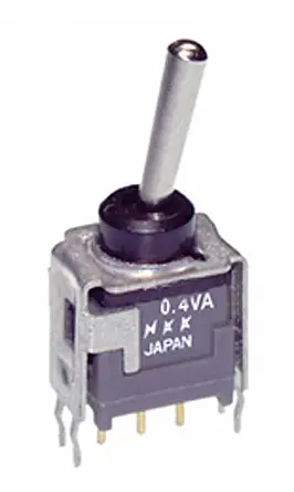 NKK Switches PCB-Montage Kippschalter 1-polig Ein-Ein 100 mA, IP 65, Lötanschluss