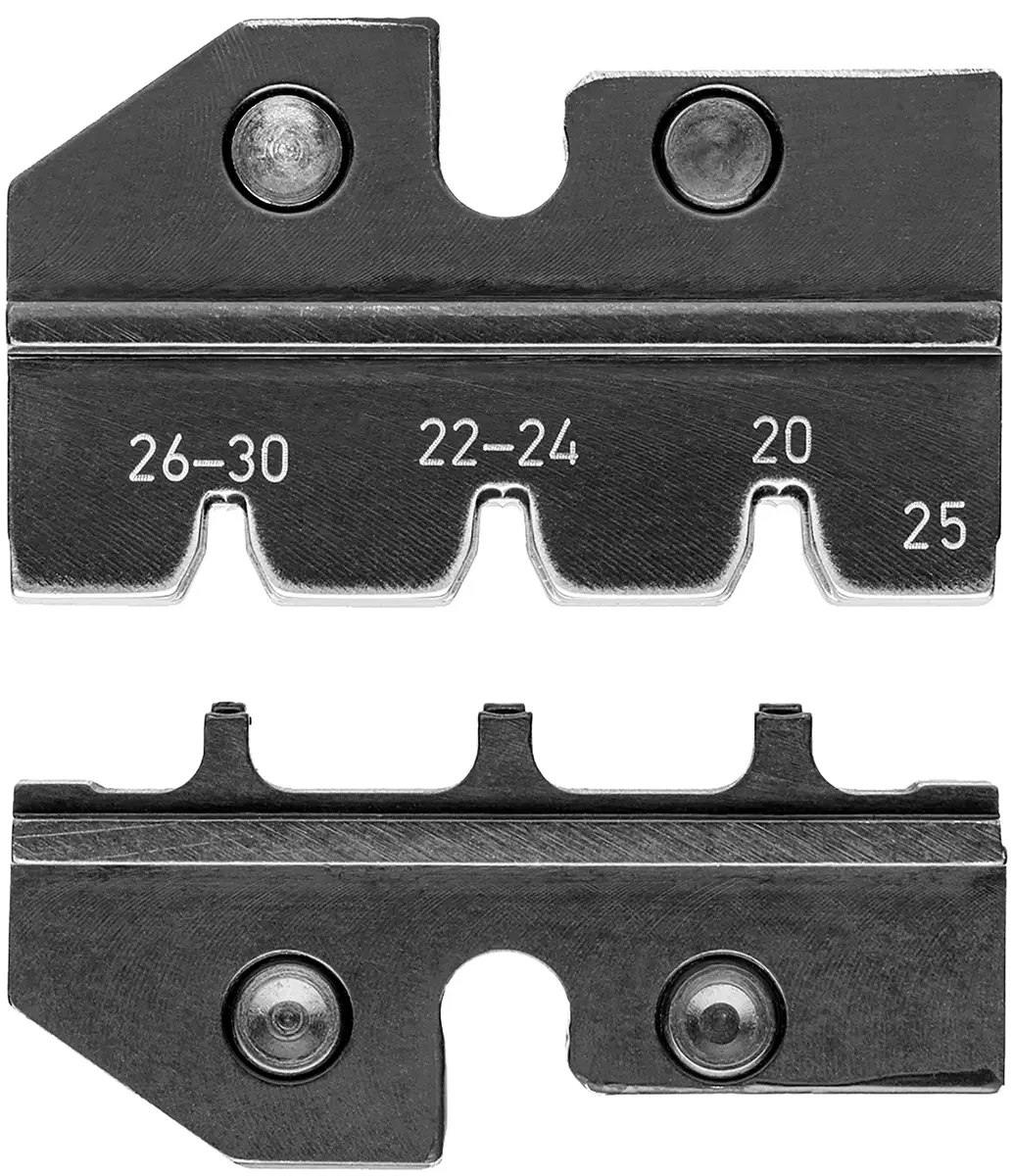 Produktfoto 1 von Knipex Micro-Fit Crimp-Matrizensatz Schwarz, 3 Ports, Crimpmatrize