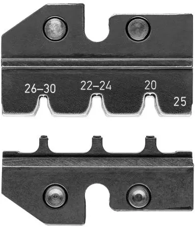 Produktfoto 1 von Knipex Micro-Fit Crimp-Matrizensatz Schwarz, 3 Ports, Crimpmatrize