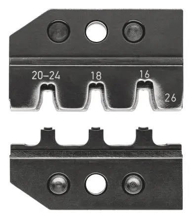 Produktfoto 1 von Knipex Micro-Fit Crimp-Matrizensatz Schwarz, 3 Ports, Crimpmatrize