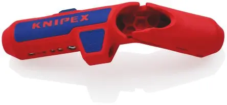 Produktfoto 1 von Knipex 16 95 01 SB Ergostrip Universal-Abisolierwerkzeug, Koaxial, Daten, Standard Wasserdicht, Rund 0, 2mm², 0, 3mm²,