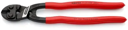 Produktfoto 1 von Knipex Kompakter Bolzenschneider, Kunststoff, Kunststoff 250 mm Chrom Vanadium Stahl, Schneidkraft → 6 mm