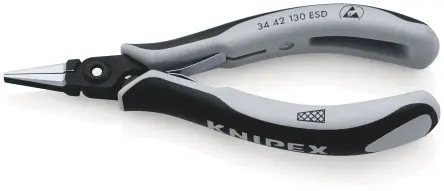 Produktfoto 1 von Knipex 34 42 Rundzange / Backen 22mm 136mm ESD-Sicherheit