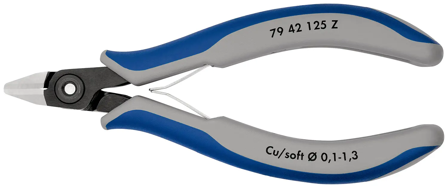 Produktfoto 1 von Knipex Knipex Ohne abgeflachte Kante Seitenschneider Schließer (NO) 125 mm / Backen 11mm, Schneidleistung 1.3 mm