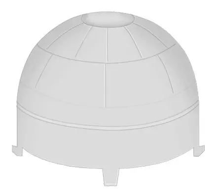 Produktfoto 1 von Murata PPGI Fresnellinse 1-LEDs Rund aus Hochdichtes Polyethylen, Weiß, Ø 23 mm x 16.5 mm, für Pyroelektrische