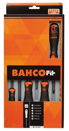 Produktfoto 1 von Bahco Standard-Schraubendrehersatz, 6-teilig Schlitz, PHILLIPS®