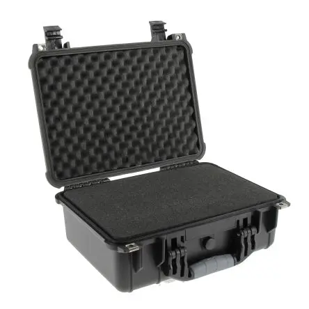 Produktfoto 1 von RS PRO Wasserbeständig Polypropylen Kunststoff Wasserdicht Transportkoffer Schwarz 330 mm 406 mm