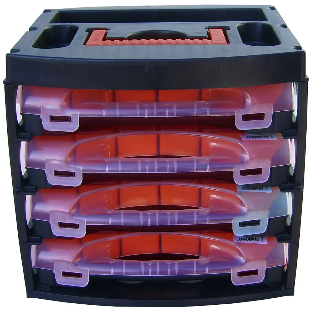 Produktfoto 1 von RS PRO Kleinteilebox, Polypropylen, 64 Fächer Verstellbare Fächer, 300 mm x 280 mm x 320 mm