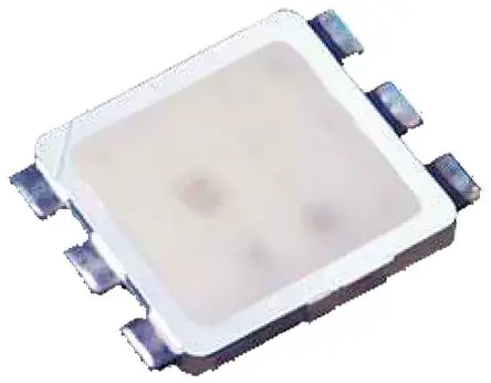 Produktfoto 1 von ROHM SML Oberfläche LED Rot, Blau, Grün 3.3 V, Cluster 3-LEDs, 6-Pin 3528