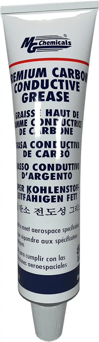 Produktfoto 1 von MG Chemicals MG Chemicals Leitfähiges Kohlenstoff-Silikon Fett Schwarz -68 °C bis 165 °C, Rohr 85 ml