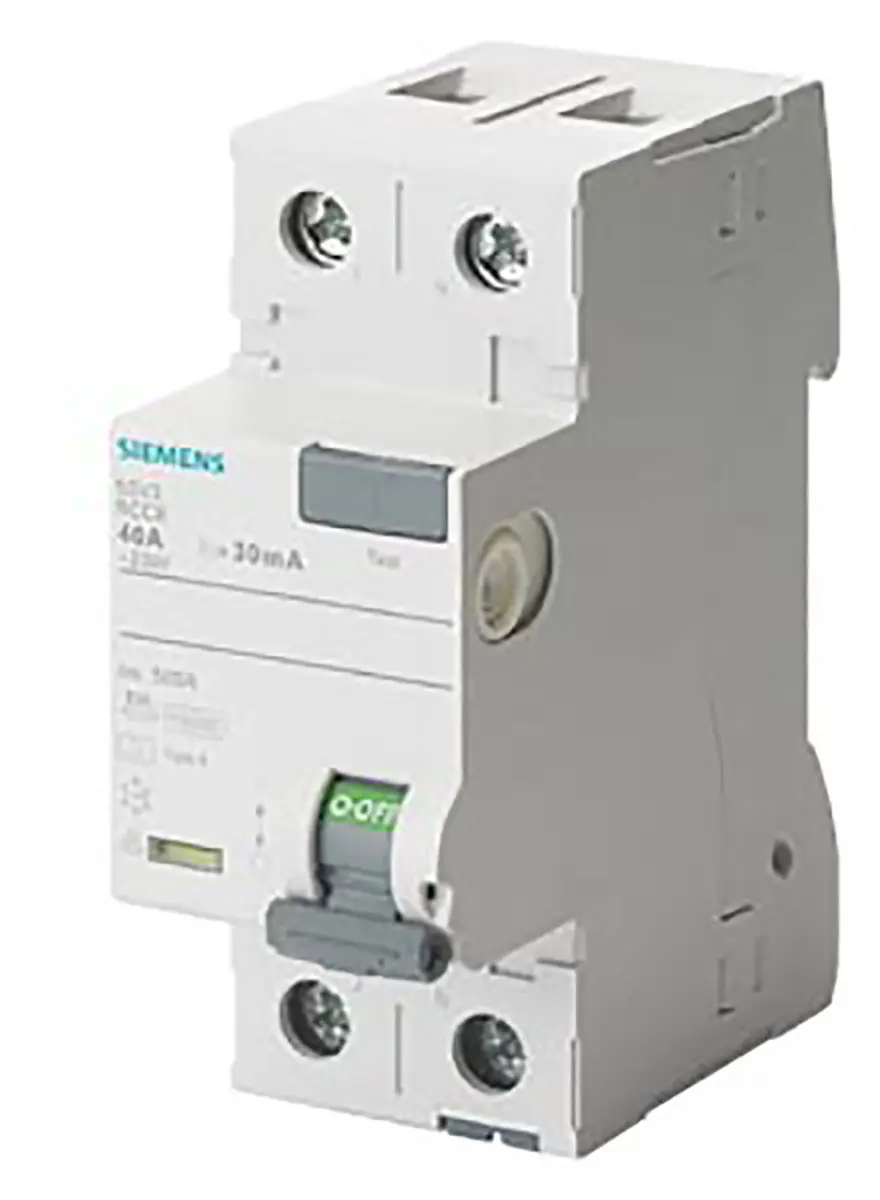 Produktfoto 1 von Siemens 5SV3 RCCB, 2-polig, 25A, 30mA Typ A Sentron