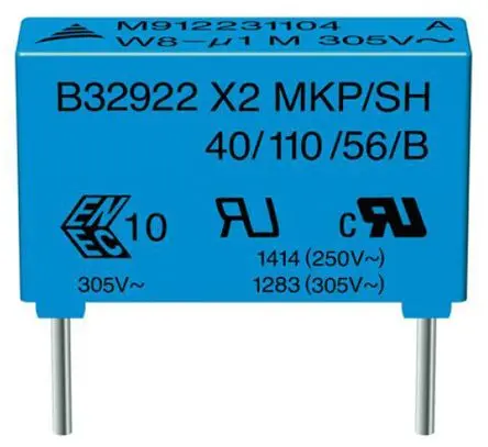 TDK B32922H 470 nF 305V ac 630 V dc X2 Polypropylenkondensator, Durchsteckmontage 2 Raster 15 mm