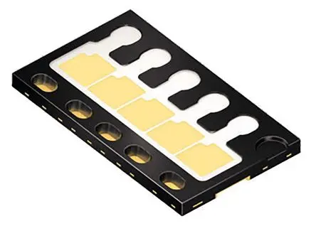 Produktfoto 1 von ams OSRAM OSLON Black Flat Oberfläche LED Weiß 16.35 V, Cluster 5-LEDs, 120 °, 10-Pin SMD-Epoxidharz