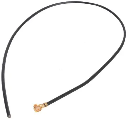 Produktfoto 1 von Radiall Unterminated Koaxialkabel, Abgeschlossen, 50 Ω, 250 mm, Aussen ø 1.33 mm Außen-ø , Schwarz