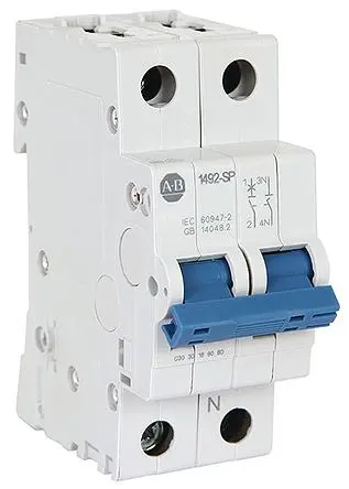Produktfoto 1 von Allen Bradley 1492-SPM Miniaturüberlastschalter Typ D, Pol 2-polig 2A 480V ac, Abschaltvermögen 10 kA 96 V dc