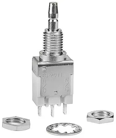 Produktfoto 1 von NKK EB Druckschalter Tastend Ø 6.4 mm, 1-poliger Umschalter / 3A 28 V dc 125 V ac