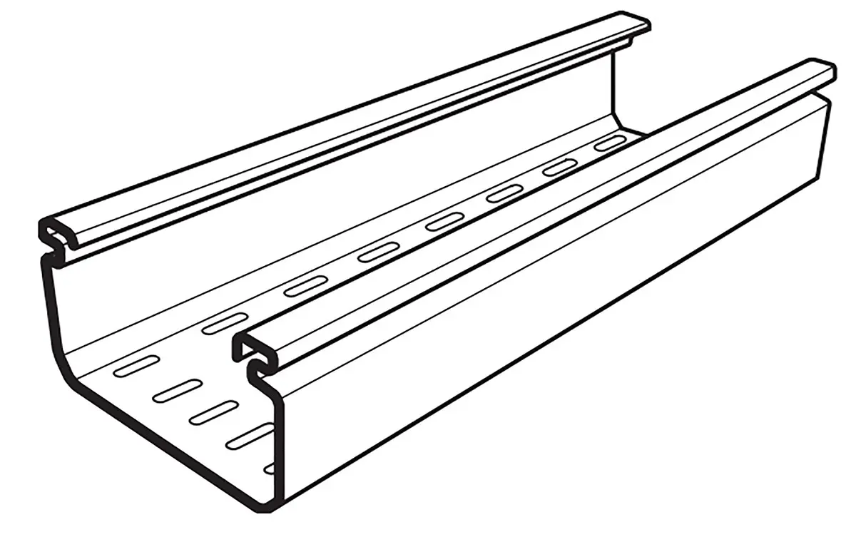 Produktfoto 1 von Cablofil International PCT Kabelrinne, T. 50 mm x 75 mm x 3 m Polyvinylchlorid