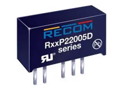 Recom R05P DC/DC-Wandler 2W 5 V dc IN, -5 V dc, 20V dc OUT / -200mA Durchsteckmontage 5.2kV dc isoliert
