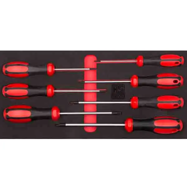 Produktfoto 1 von RS PRO Standard-Schraubendrehersatz, 7-teilig Innensechsrund