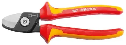 Produktfoto 1 von RS PRO VDE 1000V zugelassen Gerade Kabelschneider Schließer (NO) Nicht parkend 170mm, Schneidleistung 15 mm