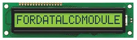 Produktfoto 1 von Fordata FC Alphanumerische LCD-Anzeige, Alphanumerisch LED Grün, Gelb 1 Zeile mit 16 Zeichen, Hintergrund Gelb, Grün, 4